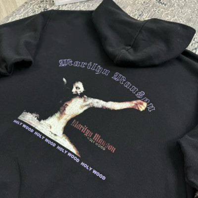 Vintage Rare 2000 Marilyn Manson Holy Wood Tour Hoodie S-5Xl Reprint Shirt