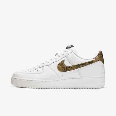 New Nike Air Force 1 Low Shoes - Ivory Snake (AO1635-100)