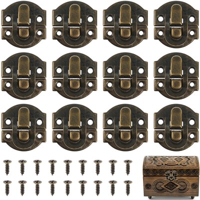  10 Pcs Antique Buckles Clasps Locks Hasp Latch Jewelry Boxes