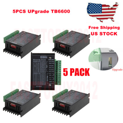 5PCS Single Axis 4A TB6600 2/4 Phase Hybrid Stepper Motor Drivers CNC Controller