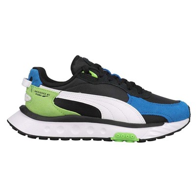 

Puma Wild Rider Rollin Lace Up Youth Boys Синие кроссовки Повседневная обувь 38202805, Синий, Puma Wild Rider Rollin' Lace Up Youth