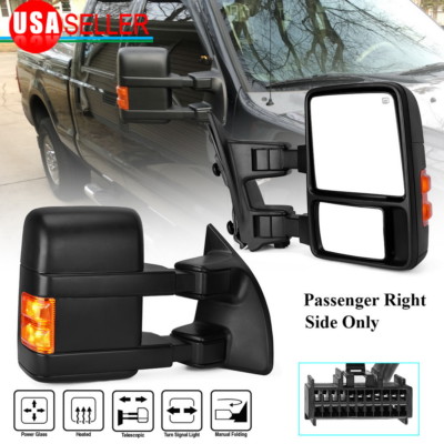 Power Heated Passenger Side Tow Mirror for 2008-2016 Ford F250 F350 Super Duty