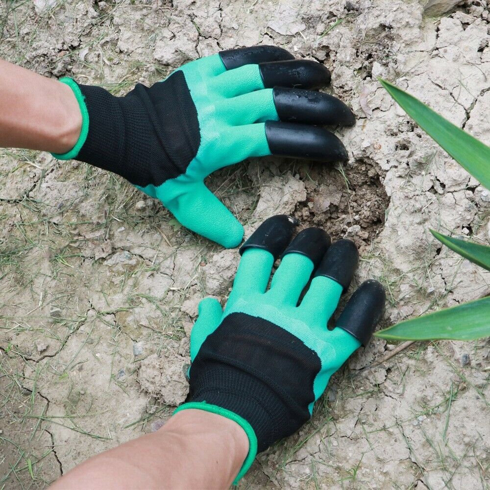 Gardening Digging Planting Pruning Tools Lawn Care 8 Claws Garden Genie Gloves