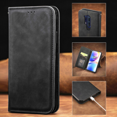 For OnePlus 12 11R 10T 9 8 7 Pro Nord N200 N30 N20 CE3 Leather Folio Phone Case