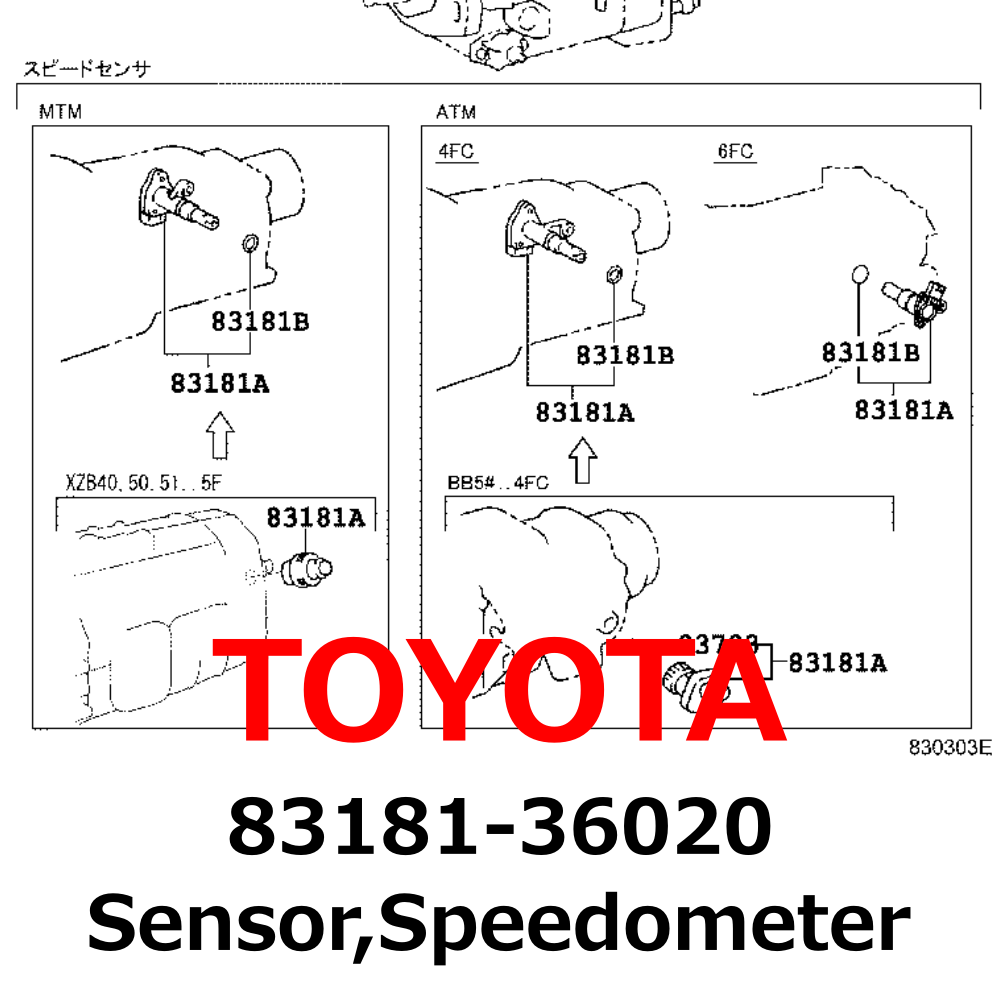 メルカナ　ダルマイヤー NEW】Toyota Genuine Sensor,Speedometer 83181-36020 Direct