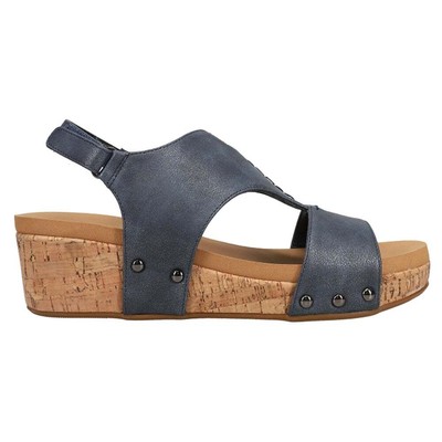 

Женские повседневные сандалии на танкетке Corkys Refreshing Wedge Размер 9 M 41-0142-NAVY, Синий, Corkys Refreshing Wedge