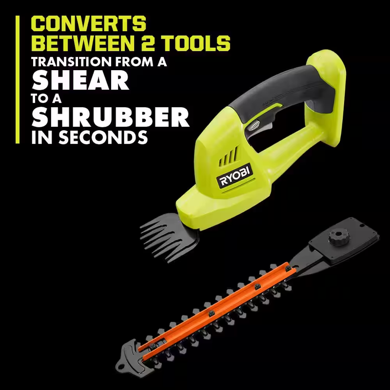 18V Li Ion Cordless Hedge Trimmer Grass Shear Shrubber Lawn Bush Trimming Tool
