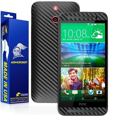 ArmorSuit MilitaryShield HTC One E8 Screen Protector + Black Carbon Fiber Skin