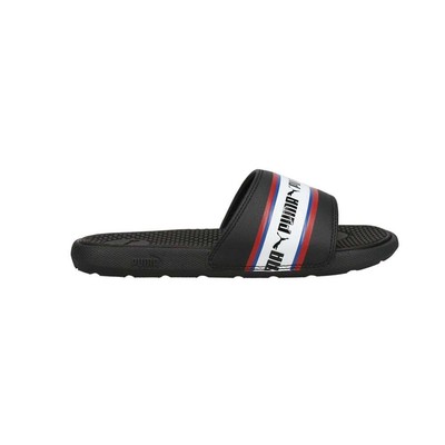 

Puma Cool Cat Stripe Repeat Slide Молодежные черные повседневные сандалии для девочек 38591403, Черный, Puma Cool Cat Stripe Repeat Slide Youth