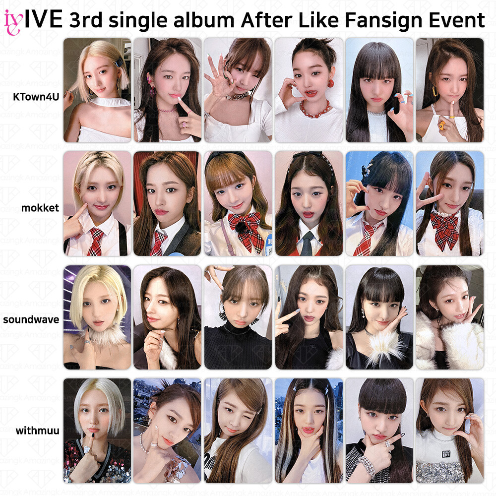 IVE 3rd Single Album After Like Fan Sign Photocard K4U