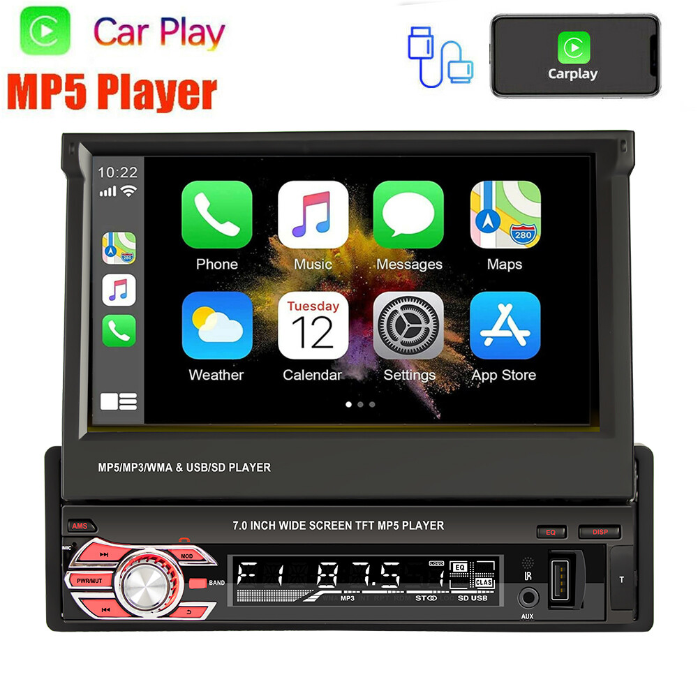 Stereo Apple Carplay Android Auto Touch Screen Single 1din