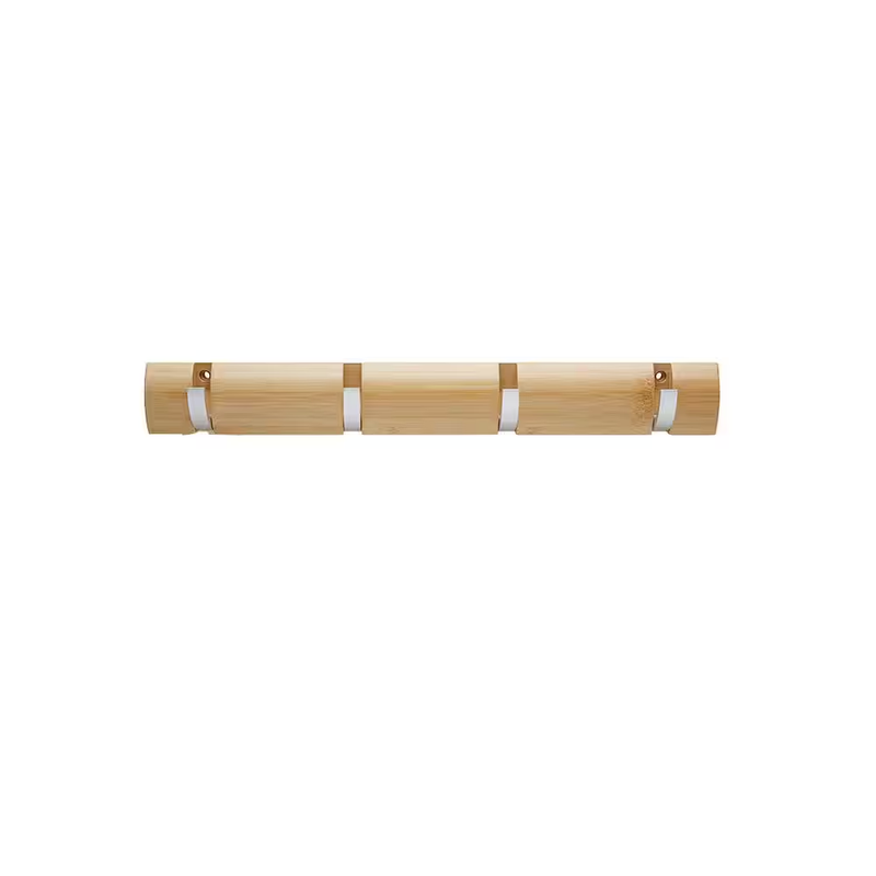 Harper Bamboo Broom Mop Holder 4 Hook Wall Mount Organizer Live Love Clean
