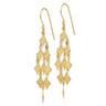 Pre-owned Skyjewelers Real 14kt Yellow Gold Diamond-cut Chandelier Earrings