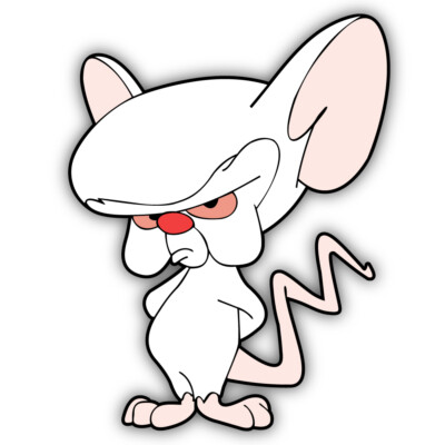 Pinky & The Brain/ The Brain Cut To Shape Vinyl Decal Sticker