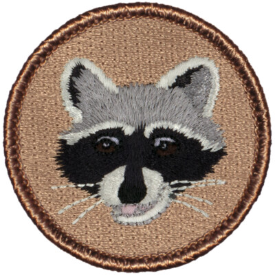 Raccoon Patrol Patch - 2'' Round Embroidered Patch