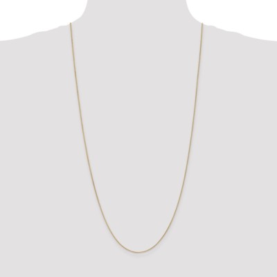 Pre-owned Spiga Real 14kt Yellow Gold 30 Inch .85mm  With Spring Ring Clasp Chain; 30 Inch