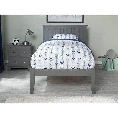 AFI Platform Bed 44''x43.62''x82.62'' Twin XL w/Open Foot Board in Grey Heavy Duty