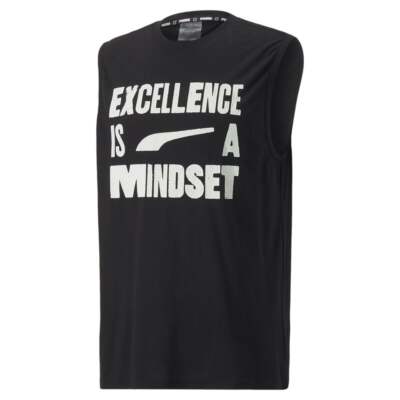 

Майка Puma Fast Break Graphic с круглым вырезом мужская черная повседневная спортивная 53650001, Черный, Puma Fast Break Graphic Crew Neck Tank Top
