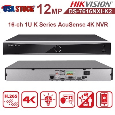 Hikvision 16 Channel 4K 12MP Security NVR Video Audio Recorder DS-7616NXI-K2 US