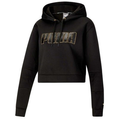 

Puma Moto Pullover Hoodie Womens Black Повседневная верхняя одежда 521450-01, Черный