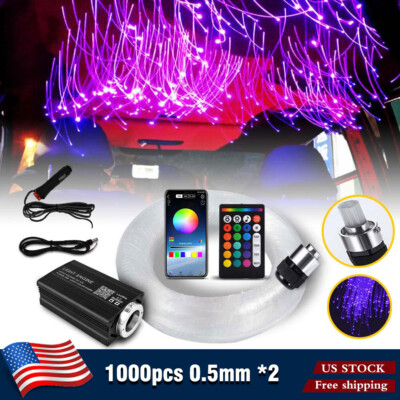 1000pc Car Home Headliner Star Light kit Roof Twinkle Ceiling Lights Fiber Optic