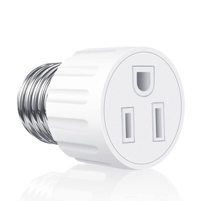 E26/E27 Light Socket to Plug Adapter 2/3 Prong Light Bulb Socket Adapter Outlet
