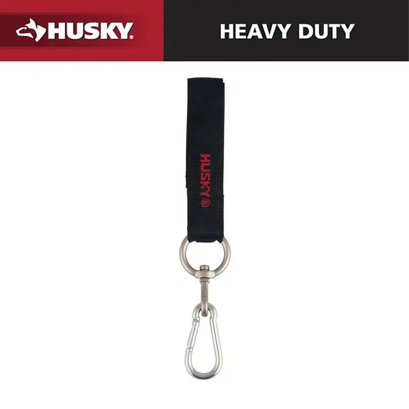 Husky Hanging Hooks Carabiner Strap 18 Inch Heavy Duty Tool Hanger 100 Lb