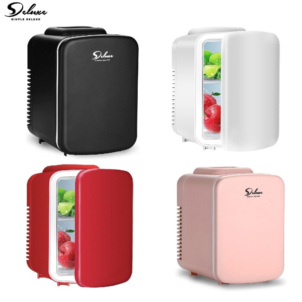 Simple Deluxe Mini Fridge, 4L Portable Cooler & Warmer Freon-Free Refrigerator