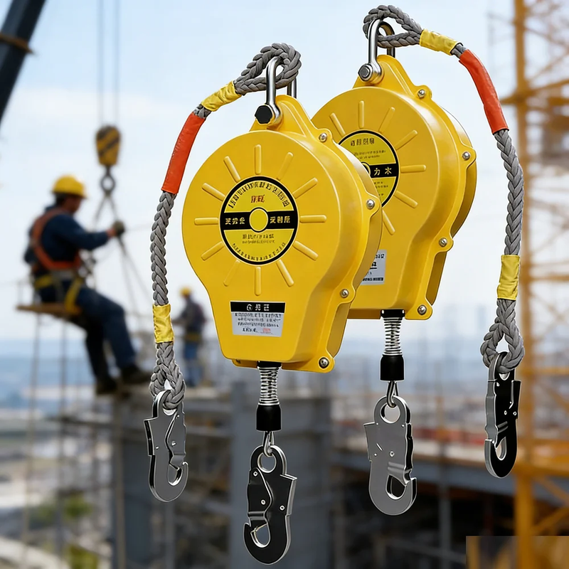 150KG-300KG Industrial Fall Arrester Double Locking Safety Device with Pulley De