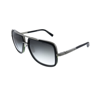 Pre-owned Dita Mach-one Dt Drx-2030 E-blk-slv Black Silver Metal Sunglasses Grey Lens