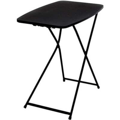 26'' Adjustable Height Personal Folding Table, Black