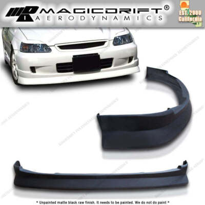 For 99-00 HONDA CIVIC EK2/3/4 DOOR K1 Drift CS Style JDM Front Bumper Lip