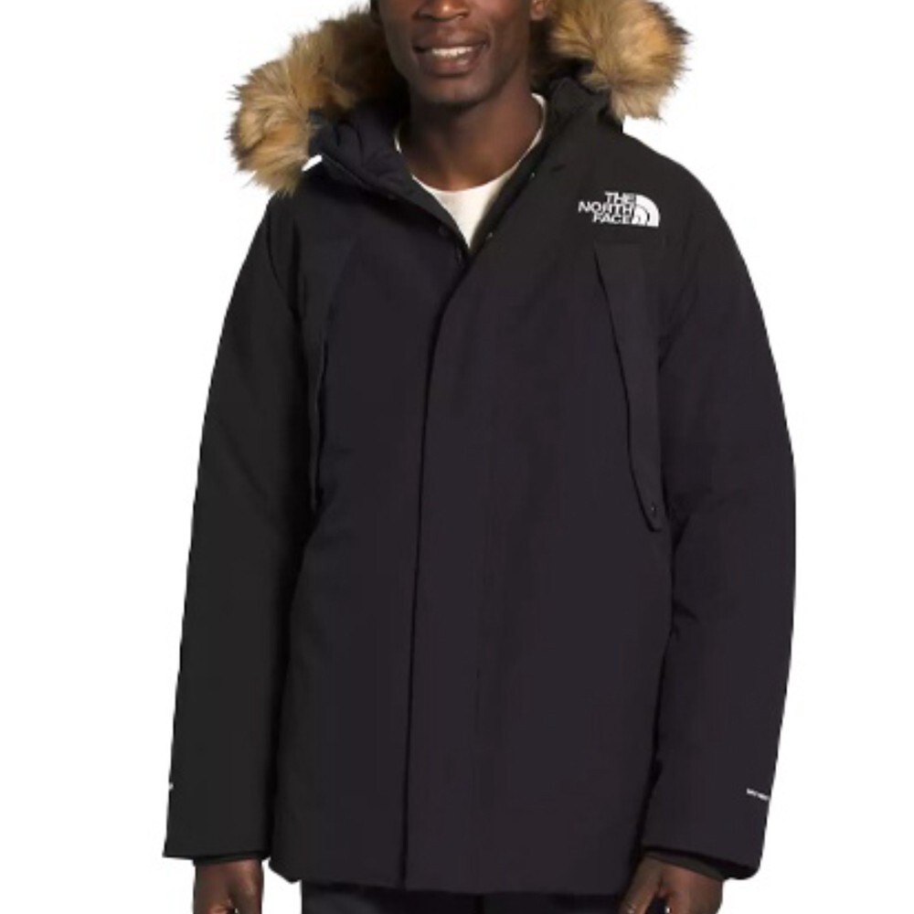 Pre-owned The North Face Men's Waterproof Hooded Down Winter Parka Jacket Black-0a4qz8jk3