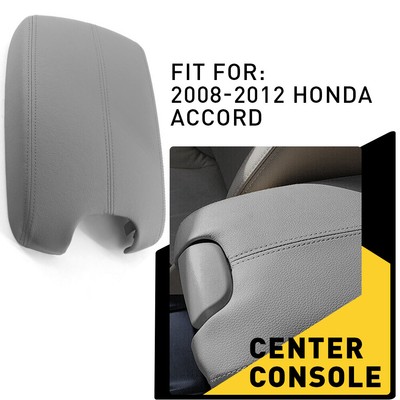 Center Console Armrest Lid Cover Gray Leather for 08-12 Honda Accord New