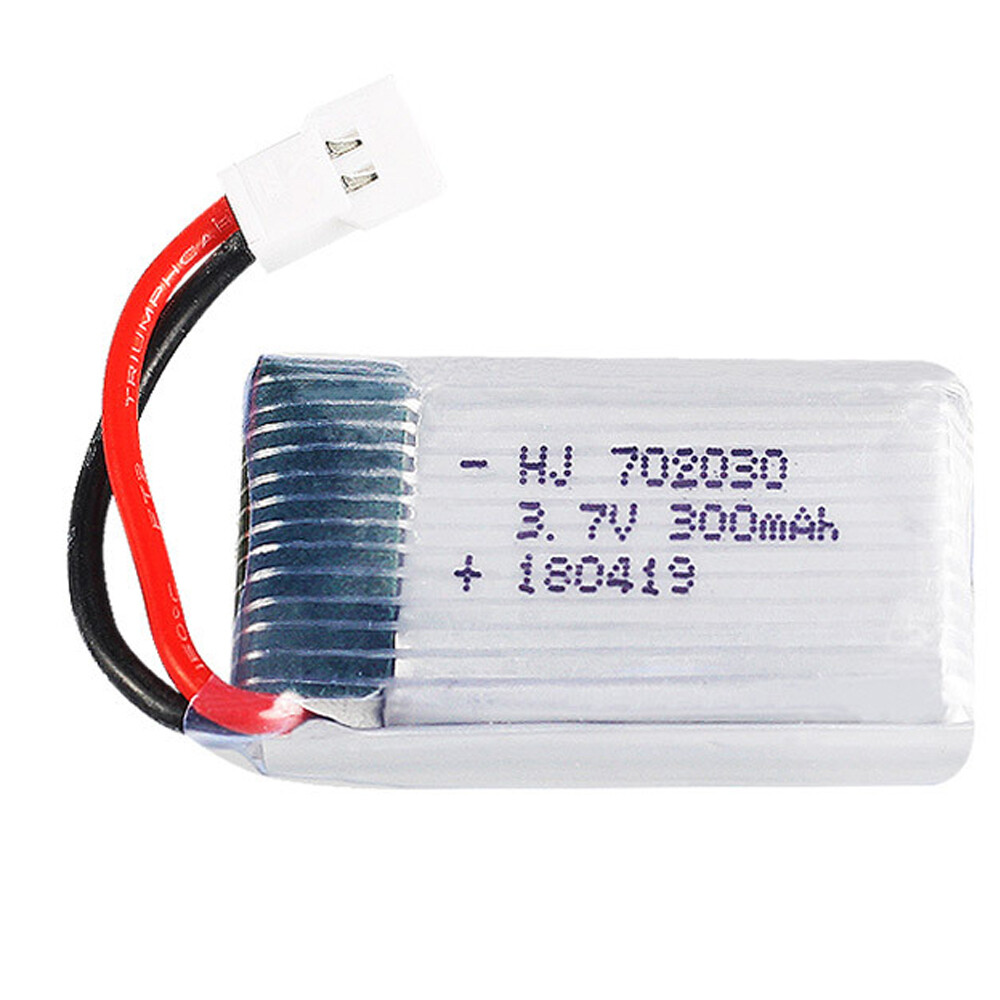 High Rate 702030 3.7V 300mAh 25C LiPo 51005 Plug Rechargeabl
