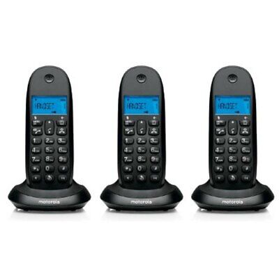 Telefono Trio Cordless Motorola Triplo C1003l 3 Portatili Nero
