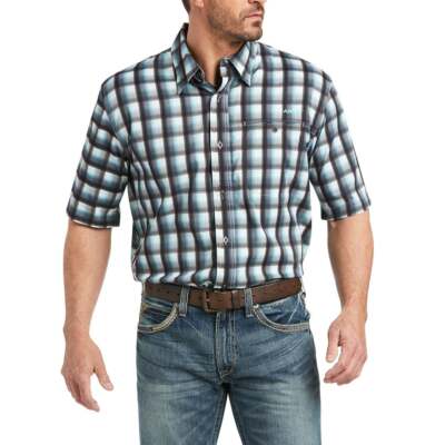 

Ariat 10034934 Мужская рубашка Venttek Drift Classic Fit с коротким рукавом на пуговицах, Черный, Ariat Venttek Drift Classic Fit Short Sleeve Button Up Shirt