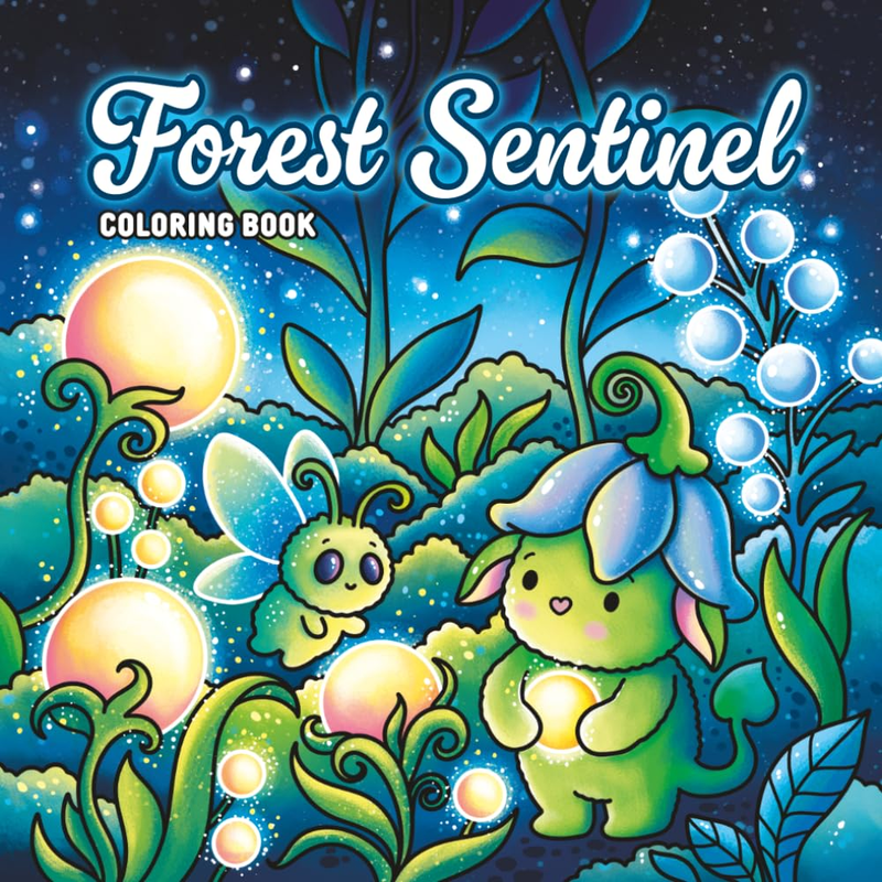 Forest Sentinel Coloring Book: 41 Magical Forest Creatures and Nature Spirits –
