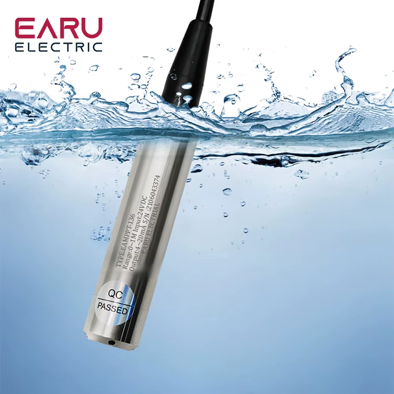 4-20ma Output Integral Liquid Oil Water Level Sensor Transmitter Probe Detect Co