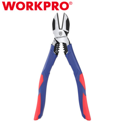 WORKPRO 7.5'' Heavy Duty Diagonal Cutting Pliers Wire Stripper Side-Cutting Plier