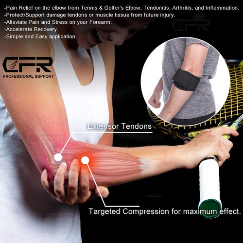 Tennis Elbow Brace Compression Strap Golfer Band Support Pain Relief Tendonitis