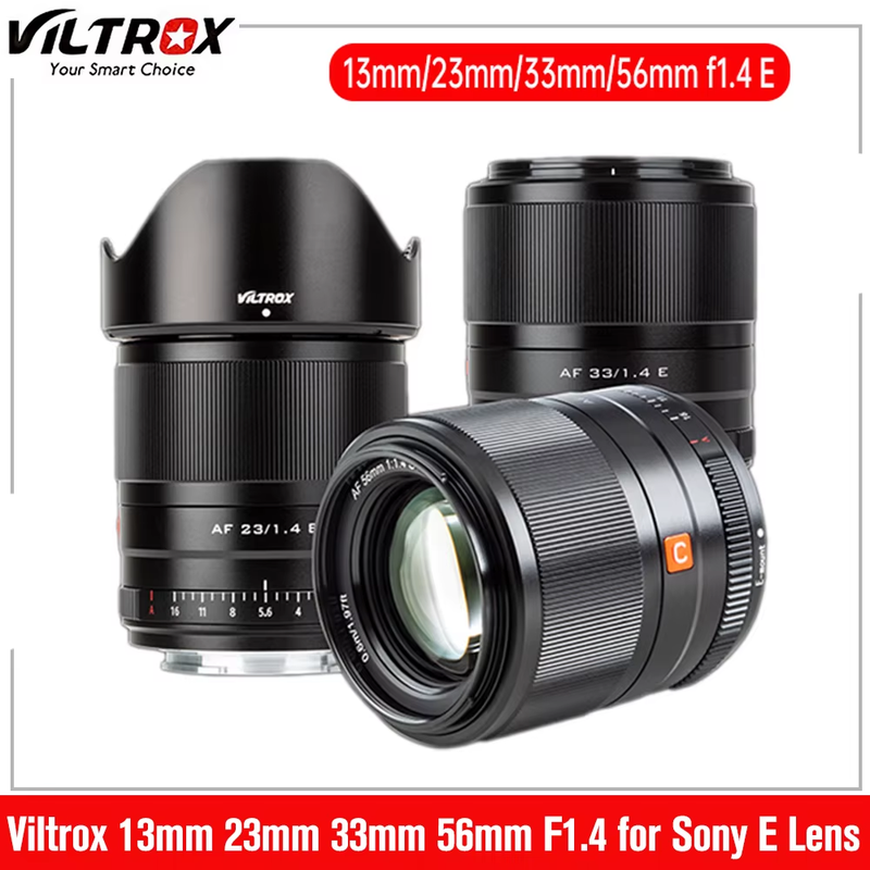 13mm 23mm 33mm 56mm F1.4 for Sony E Lens Auto Focus Portrait Wide Angle APS-C Vl