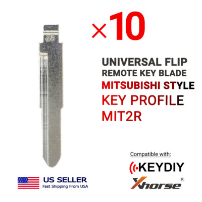 10x Flip Remote Key Blades Xhorse and Keydiy Mitsubishi Type MIT2R