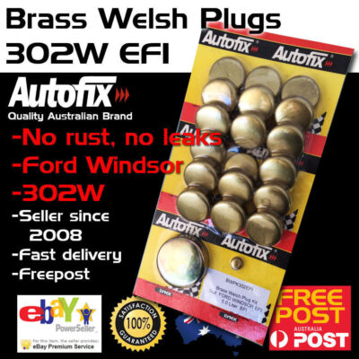 New Brass Welch Welsh Freeze Core Plug Set Gallery 302W Fits Ford Windsor EFI 