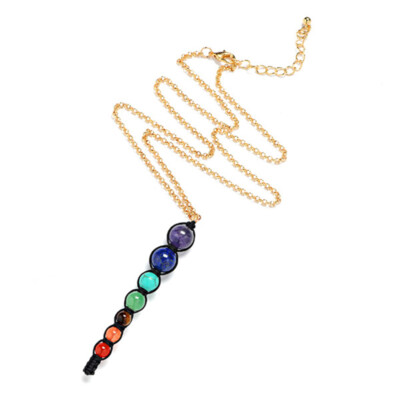 7 Chakra Healing Balance Beaded Pretty Necklace Natural Stone Yoga Reiki Prayer