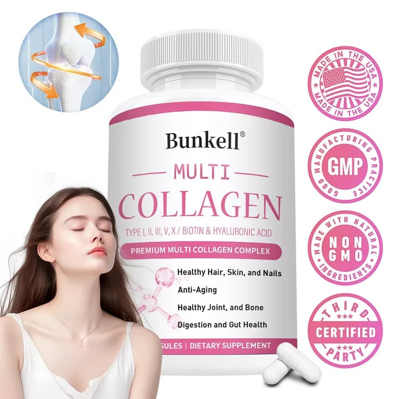 Multi Collagen Complex Capsules - Protect bones and joints,Promotes Skin