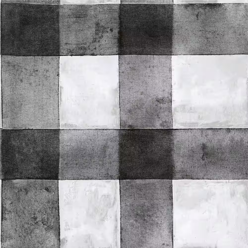 RoomMates Buffalo Plaid Wallpaper Black Peel Stick Removable 20.5 Inch 16.5 Feet
