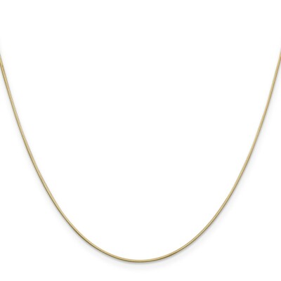 Pre-owned Skyjewelers Real 14k Yellow Gold .8mm Diamond Cut Octagonal Snake Chain; 20 Inch