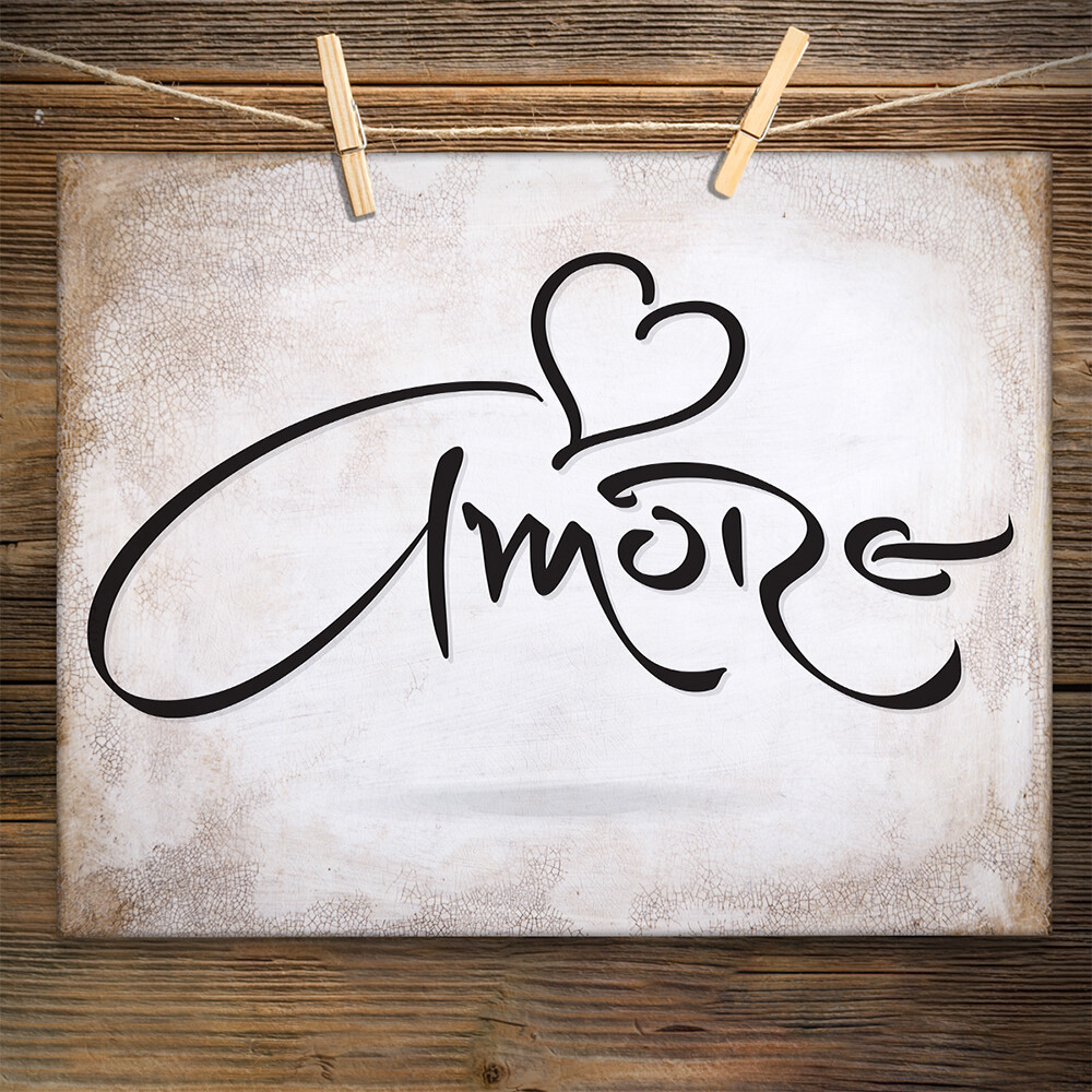 Amore Wall Decor - 11x14 Unframed Art Print - Makes a Great Wedding Gift 