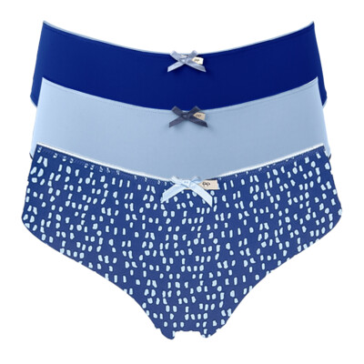 Pretty Polly Ladies Briefs Hipster Boyshort 3 Pack Olivia Microfibre Brief